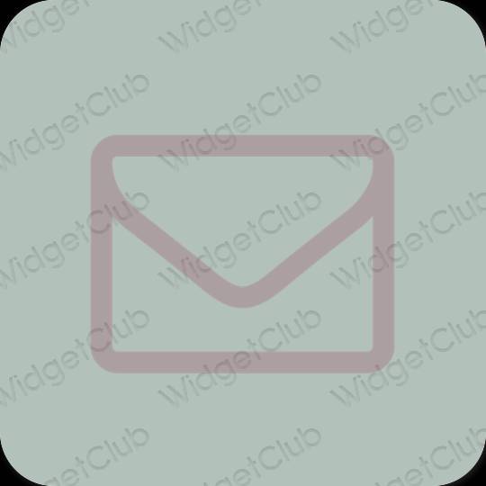 Estetické zelená Mail ikony aplikácií