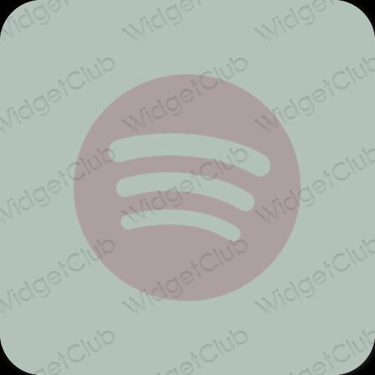 Estetic verde Spotify pictogramele aplicației
