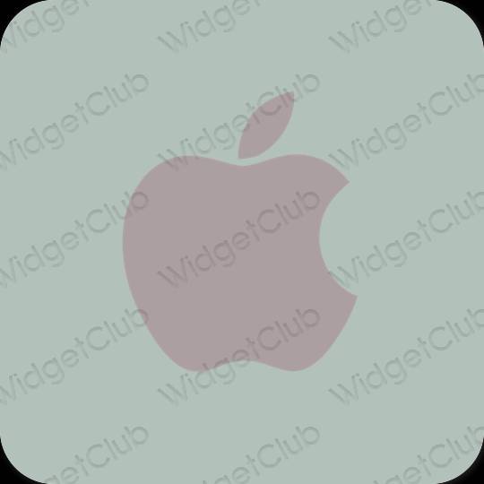 Æstetisk grøn Apple Store app ikoner