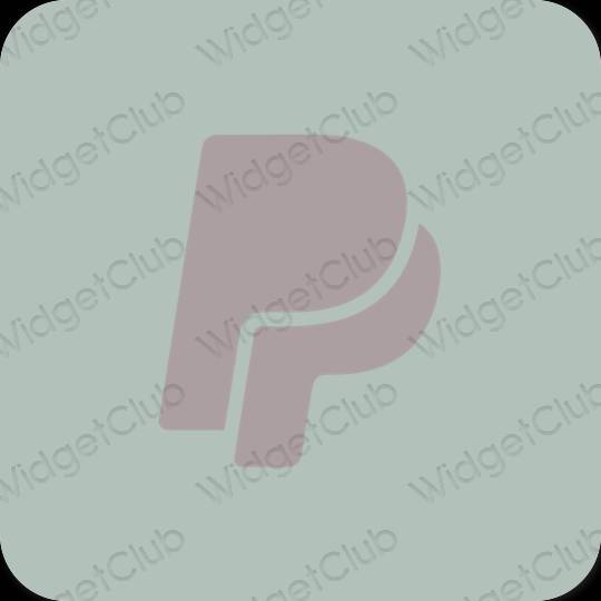 Estetico verde Paypal icone dell'app