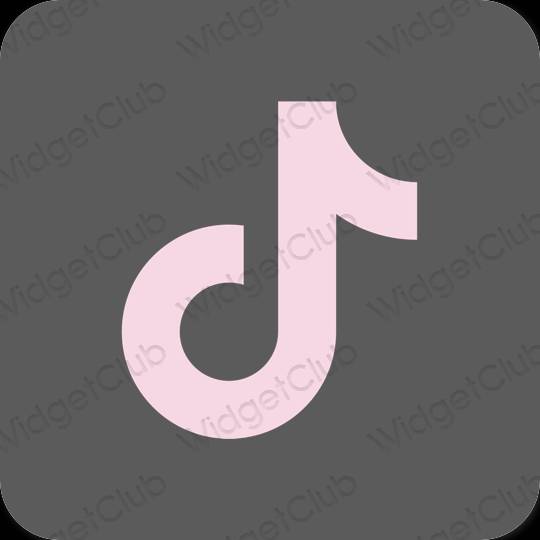 Æstetisk grå TikTok app ikoner