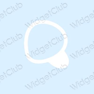 Stijlvol pastelblauw Simeji app-pictogrammen