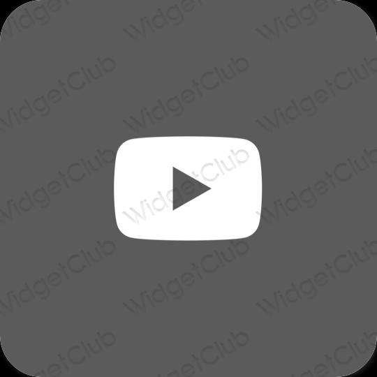 Estetis Abu-abu Youtube ikon aplikasi