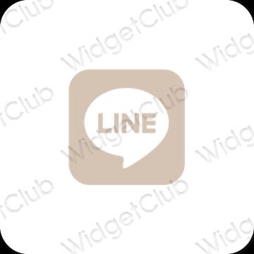 Icônes d'application LINE esthétiques