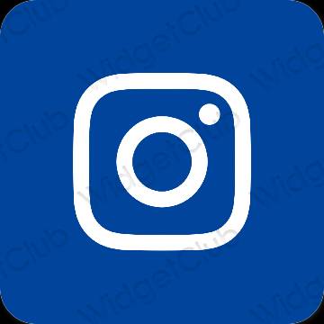 Aesthetic blue Instagram app icons