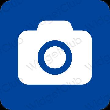 Aesthetic blue Camera app icons