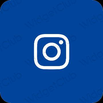 Aesthetic blue Instagram app icons