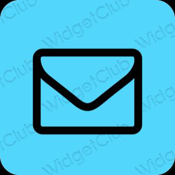 Estetický modrý Mail ikony aplikací