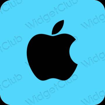 Esztétika kék Apple Store alkalmazás ikonok
