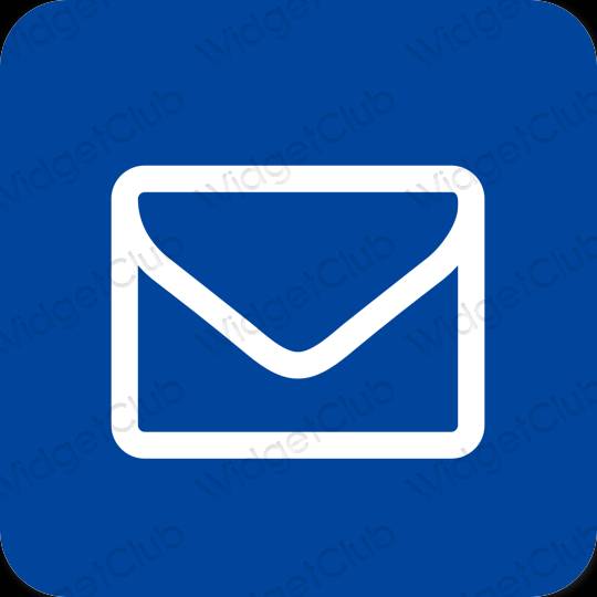 Естетичен син Mail икони на приложения