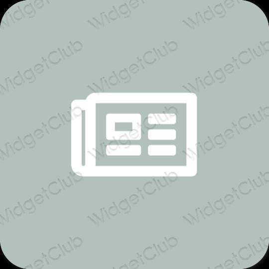 Estetski zelena Notes ikone aplikacija