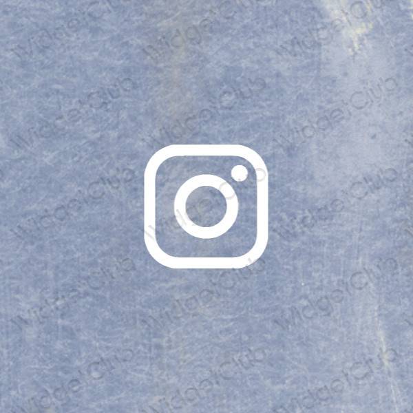 Aesthetic pastel blue Instagram app icons