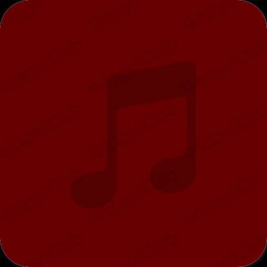 Estetik coklat Apple Music ikon aplikasi