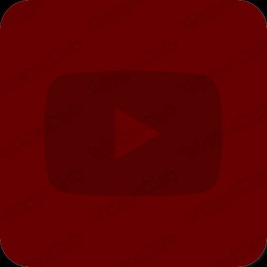 زیبایی شناسی رنگ قهوه ای Youtube آیکون های برنامه
