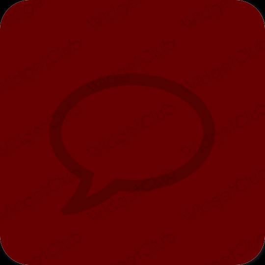 Esthétique brun Messages icônes d'application