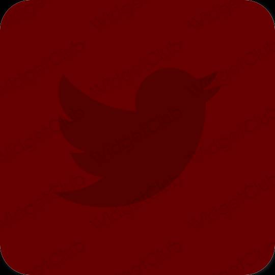 Estetski smeđa Twitter ikone aplikacija