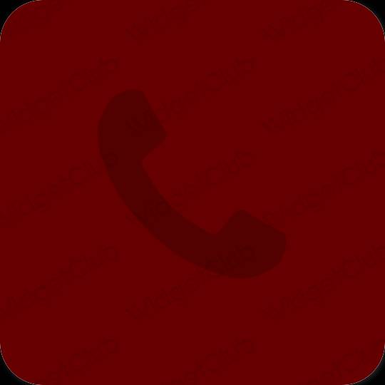 Estetický hnědý Phone ikony aplikací