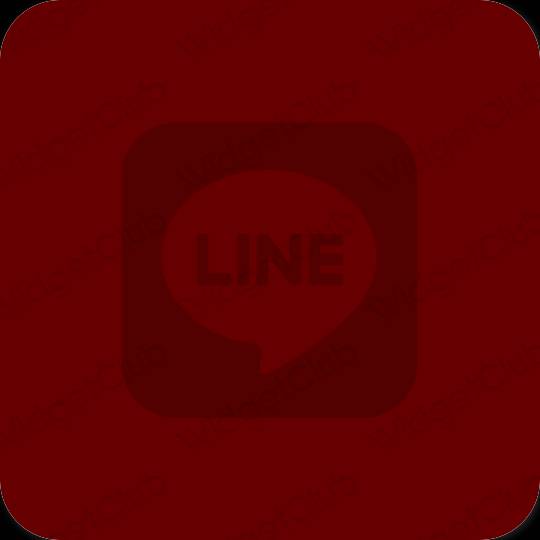 Esthétique brun LINE icônes d'application