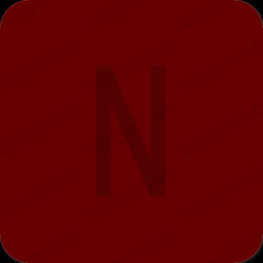 Estetik Kahverengi Netflix uygulama simgeleri