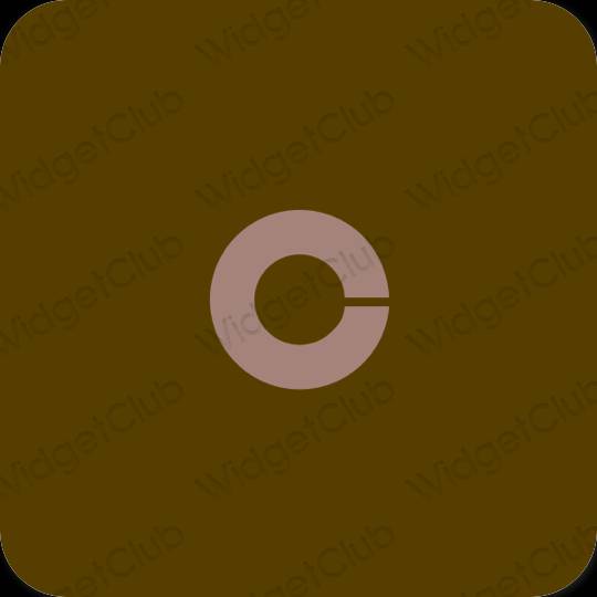 Icônes d'application Coinbase esthétiques
