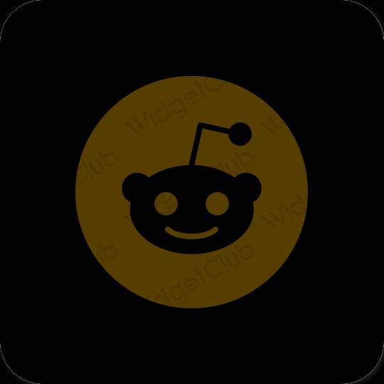 אֶסתֵטִי שָׁחוֹר Reddit סמלי אפליקציה