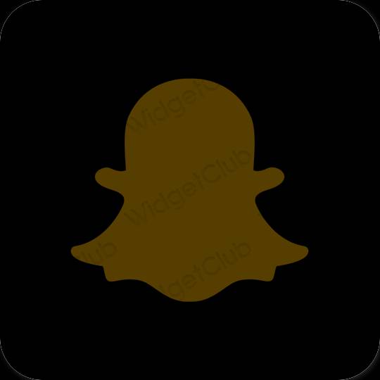 Ästhetisch Schwarz snapchat App-Symbole