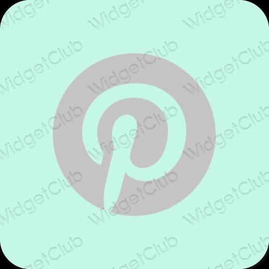 Estetyka pastelowy niebieski Pinterest ikony aplikacji