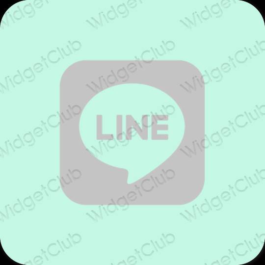 Estetski pastelno plava LINE ikone aplikacija