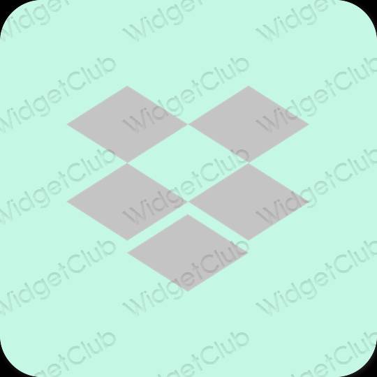 Estetico blu pastello Dropbox icone dell'app