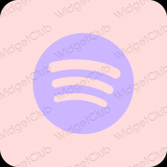 Esthétique rose Spotify icônes d'application