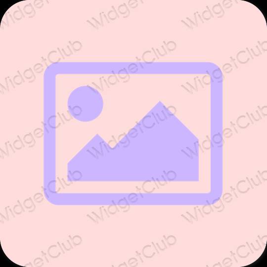 Estetický pastelově růžová Photos ikony aplikací