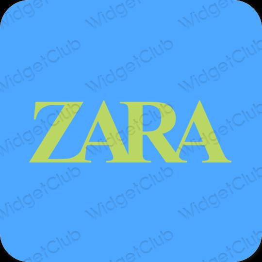 Estetic albastru ZARA pictogramele aplicației
