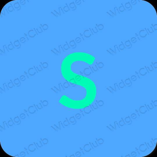 Æstetisk blå SHEIN app ikoner