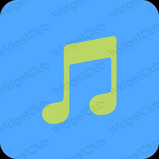 Esteettinen sininen Apple Music sovelluskuvakkeet