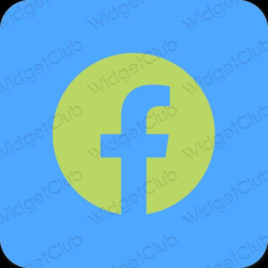 Estetické Modrá Facebook ikony aplikácií