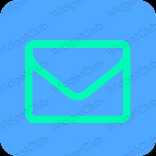 Estetické Modrá Mail ikony aplikácií