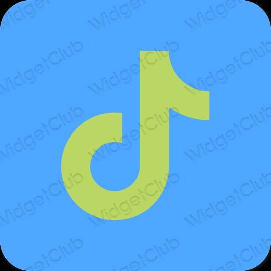 Aesthetic blue TikTok app icons