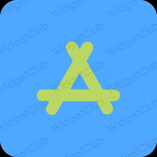 Estetisk blå AppStore app ikoner