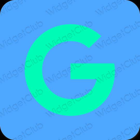 Estetické Modrá Google ikony aplikácií