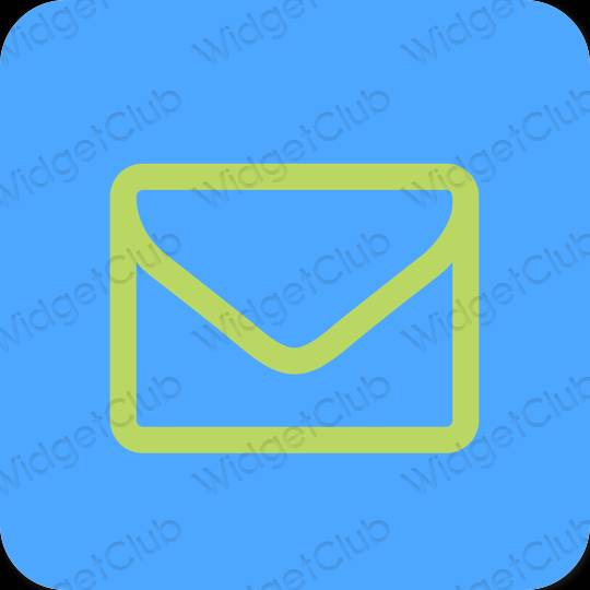 эстетический синий Mail значки приложений