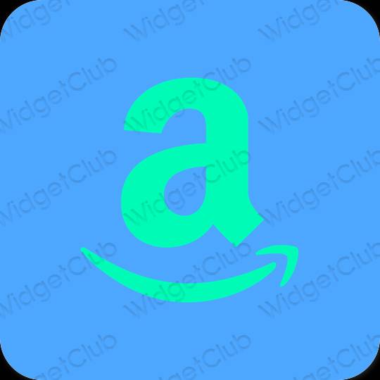 Aesthetic blue Amazon app icons