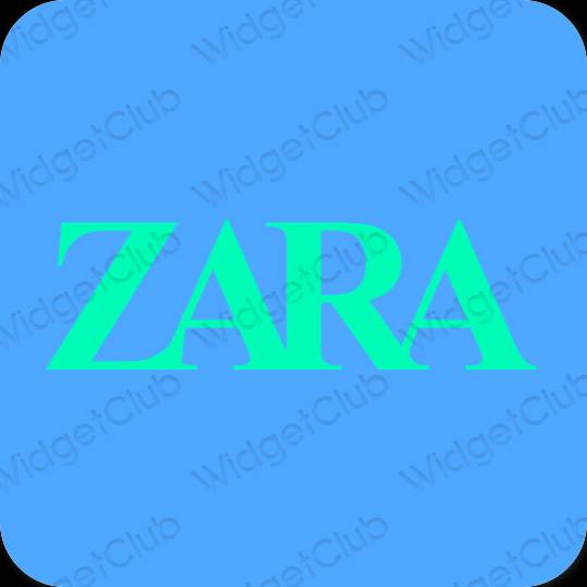 Esteetiline sinine ZARA rakenduste ikoonid