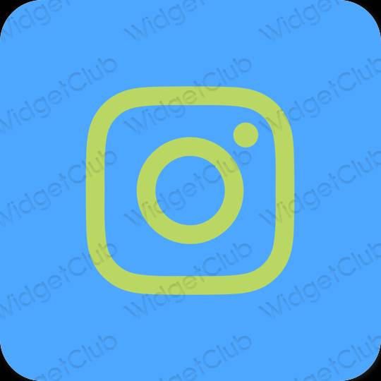 Αισθητικός μπλε Instagram εικονίδια εφαρμογών