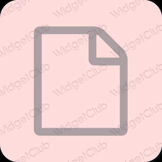Estetsko roza Notes ikone aplikacij