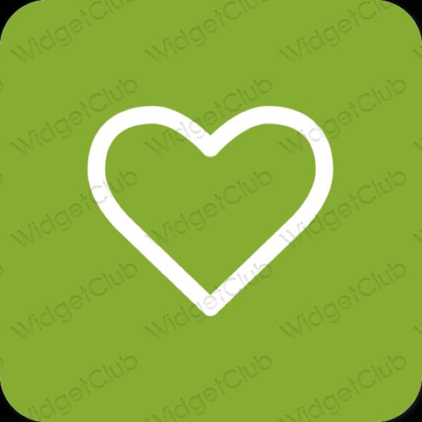 Aesthetic green Calendar app icons