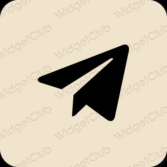 미적인 베이지 Telegram 앱 아이콘