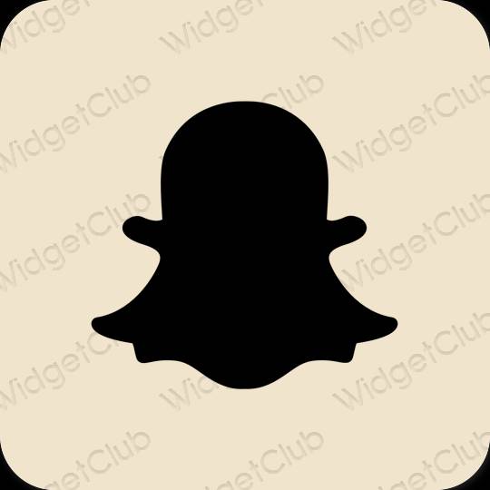 Estetski bež snapchat ikone aplikacija