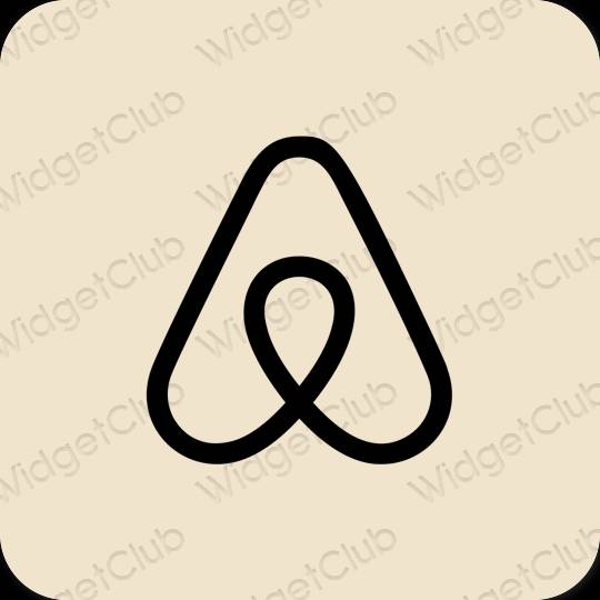 Estetik kuning air Airbnb ikon aplikasi