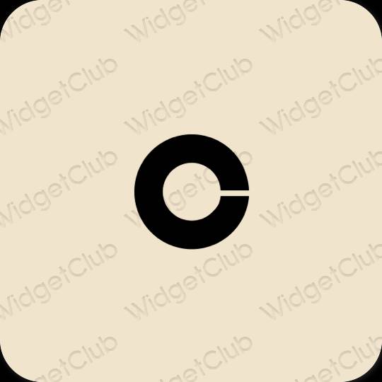 Estetisk beige Coinbase app ikoner