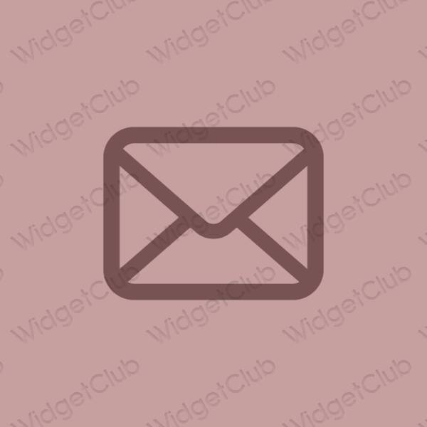 Estetik merah jambu Mail ikon aplikasi